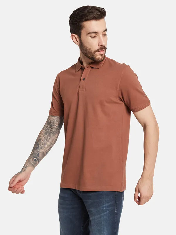 Octave Polo Collar Short Sleeves Regular Fit Cotton T-Shirt