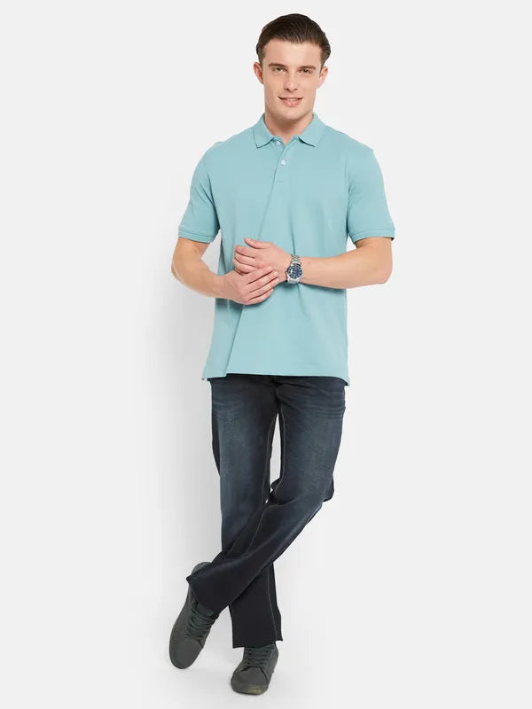 Octave Polo Collar Short Sleeves Cotton Casual T-Shirt