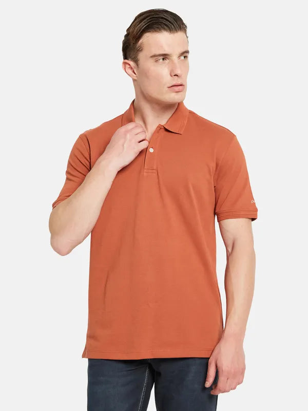 Octave Polo Collar Short Sleeveless Regular Fit Cotton T-Shirt