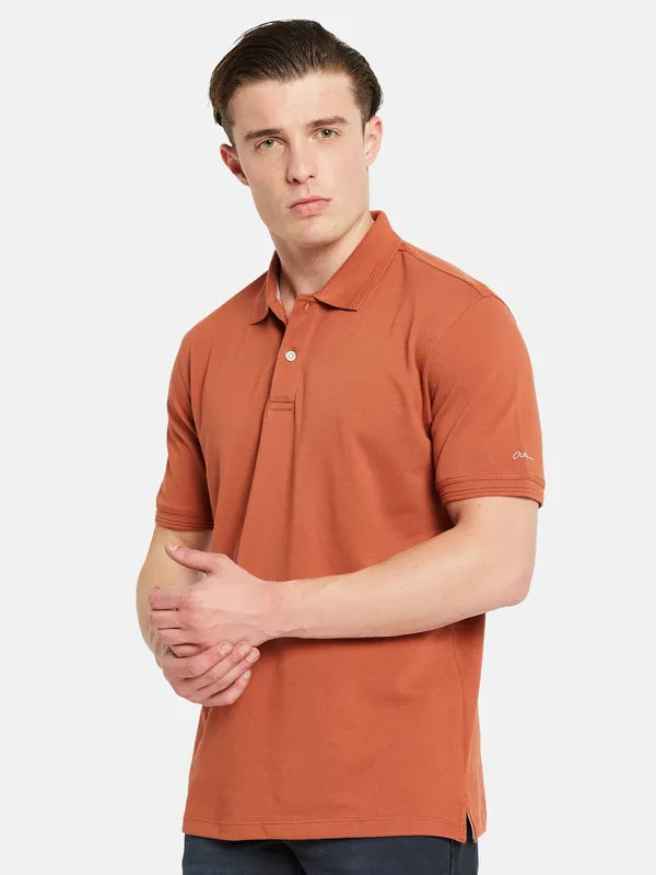 Octave Polo Collar Short Sleeveless Regular Fit Cotton T-Shirt