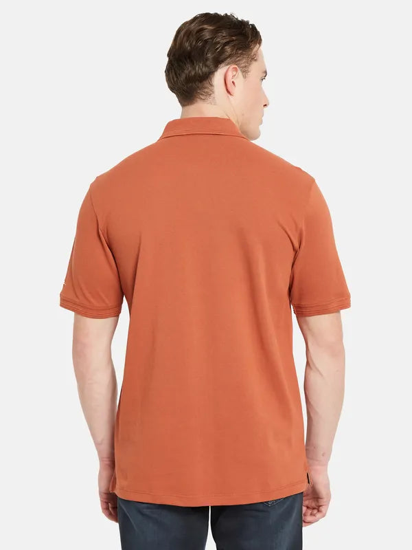 Octave Polo Collar Short Sleeveless Regular Fit Cotton T-Shirt
