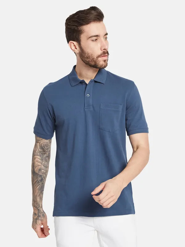 Octave Polo Collar Short Sleeves Cotton T-Shirt