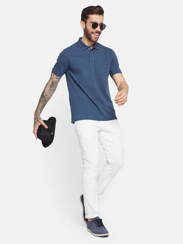 Octave Polo Collar Short Sleeves Cotton T-Shirt