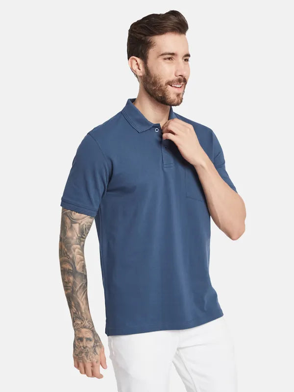 Octave Polo Collar Short Sleeves Cotton T-Shirt