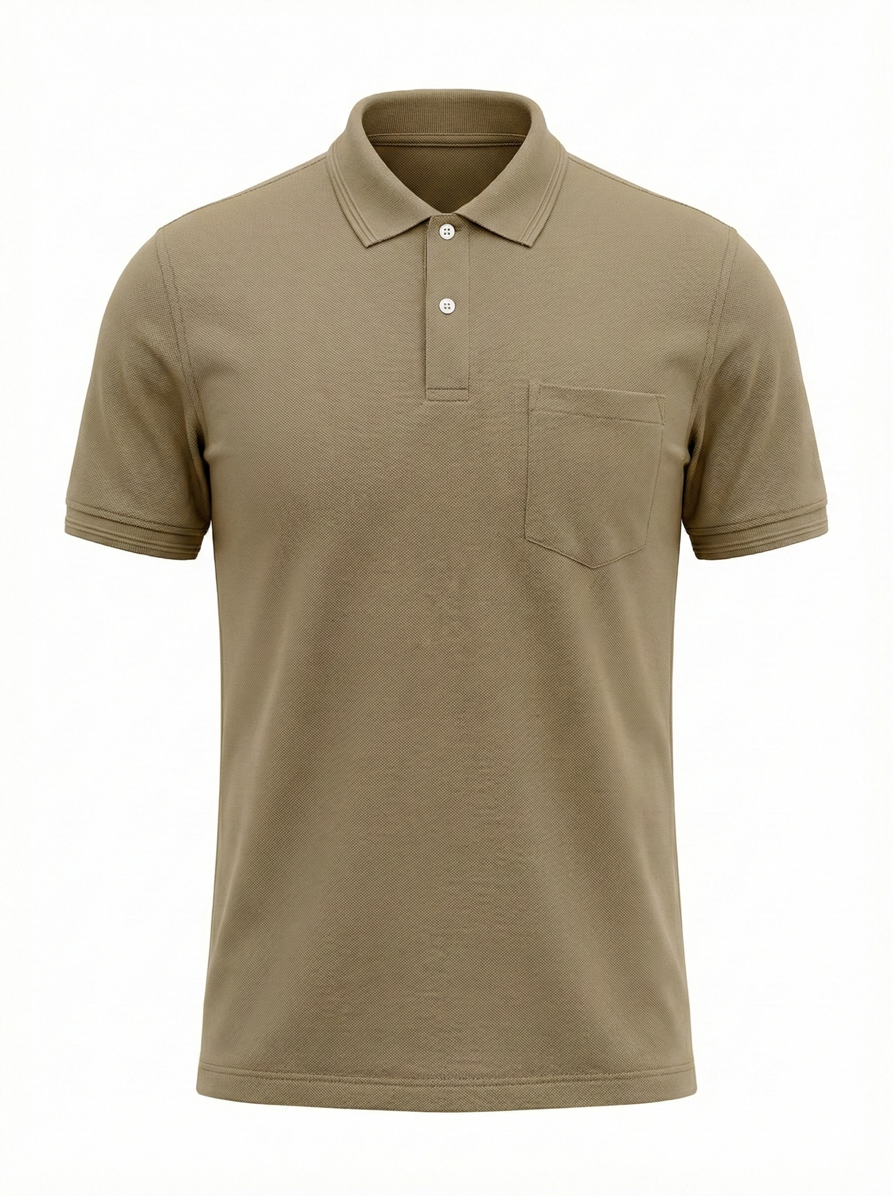 Men Polo Collar Pockets T-shirt
