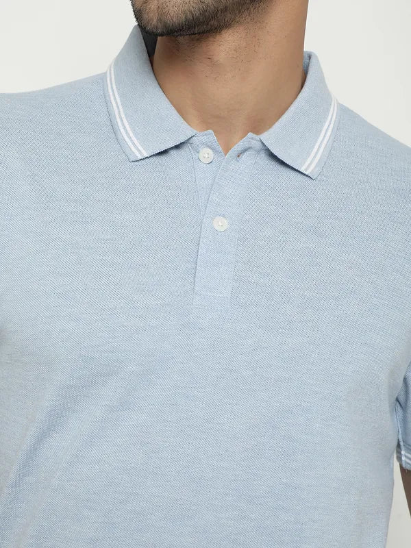 Octave Polo Collar Cotton T-Shirt