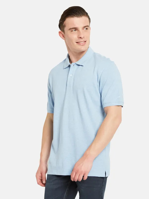 Octave Polo Collar Short Sleeveless Regular Fit Cotton T-Shirt