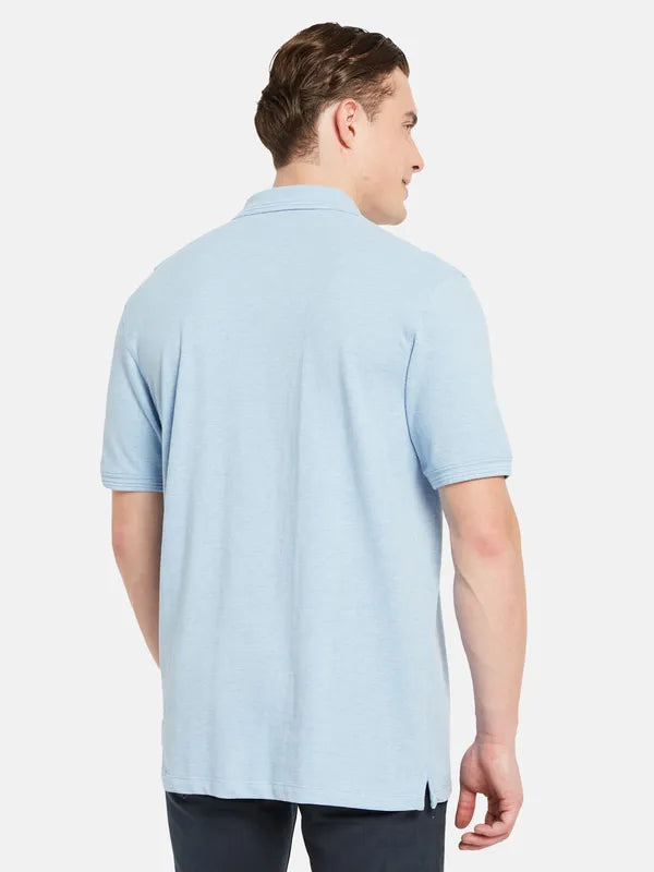 Octave Polo Collar Short Sleeveless Regular Fit Cotton T-Shirt