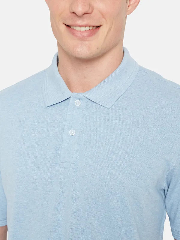 Octave Polo Collar Short Sleeveless Regular Fit Cotton T-Shirt