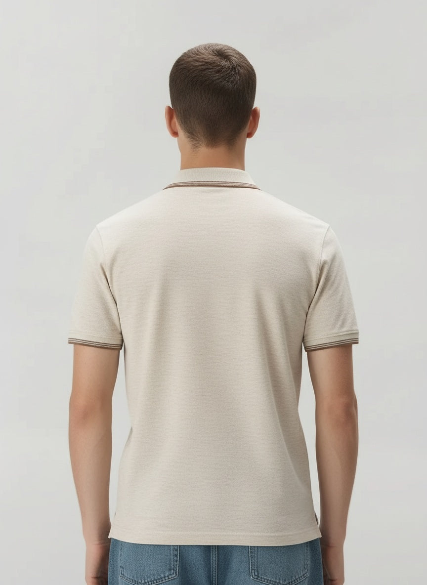 Men Polo Collar SolidT-shirt