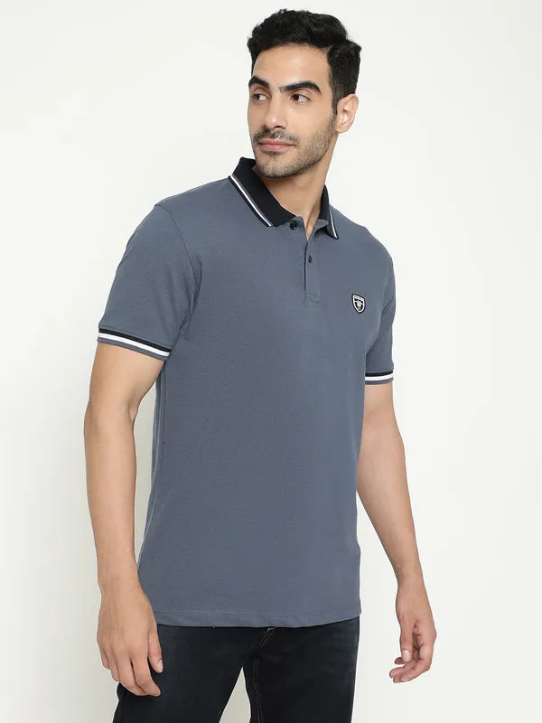 Octave Polo Collar Cotton T-Shirt