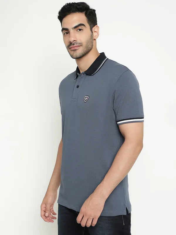 Octave Polo Collar Cotton T-Shirt