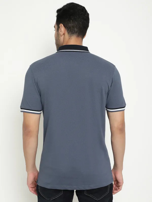 Octave Polo Collar Cotton T-Shirt