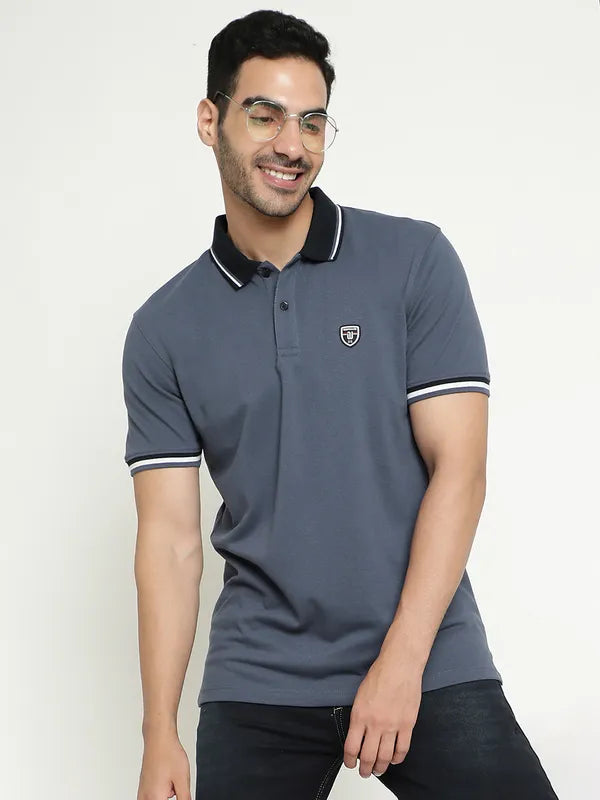 Octave Polo Collar Cotton T-Shirt