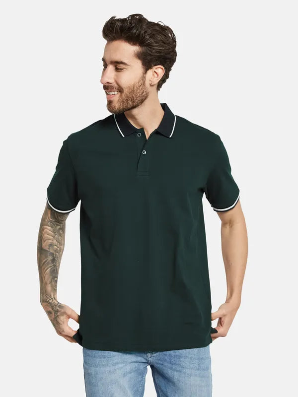 Octave Polo Collar Cotton T-Shirt
