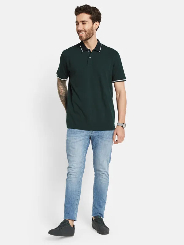 Octave Polo Collar Cotton T-Shirt