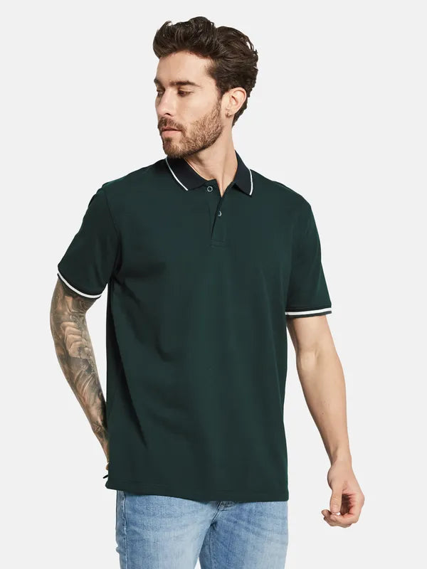 Octave Polo Collar Cotton T-Shirt