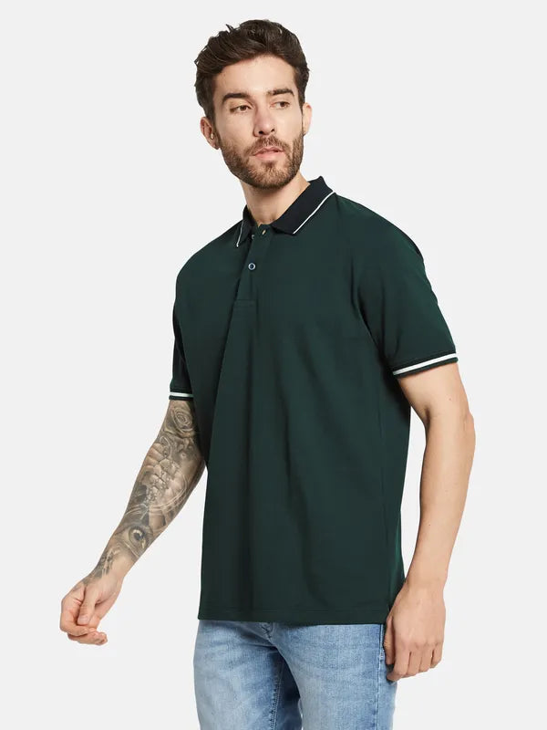 Octave Polo Collar Cotton T-Shirt