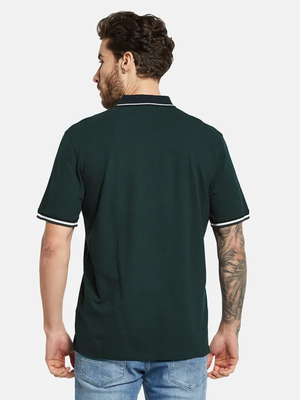Octave Polo Collar Cotton T-Shirt