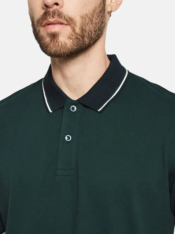 Octave Polo Collar Cotton T-Shirt
