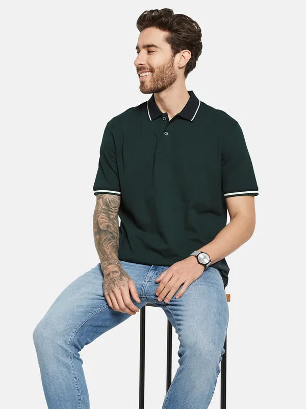 Octave Polo Collar Cotton T-Shirt