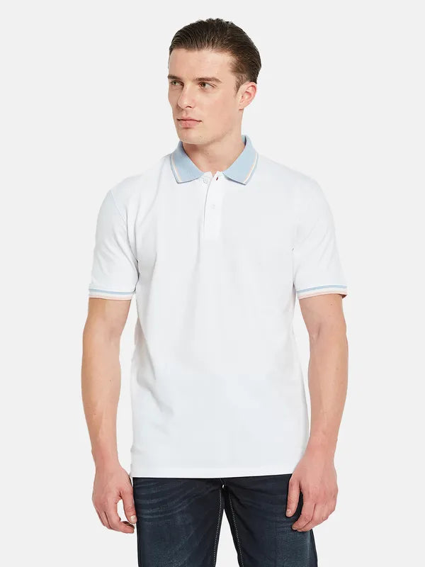 Octave Polo Collar Short Sleeves Cotton Casual T-Shirt