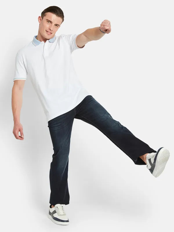 Octave Polo Collar Short Sleeves Cotton Casual T-Shirt