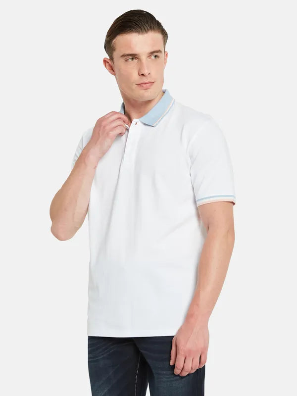 Octave Polo Collar Short Sleeves Cotton Casual T-Shirt