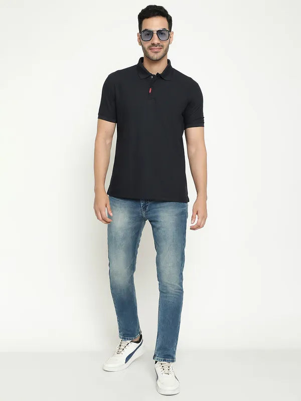 Octave Polo Collar Short Sleeves Cotton T-Shirt