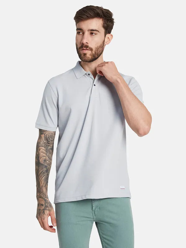 Octave Polo Collar Cotton T-Shirt