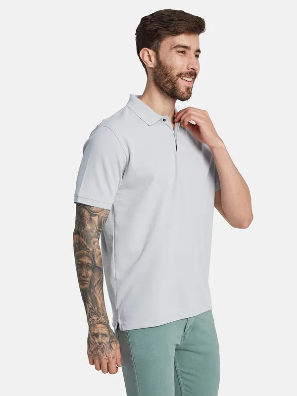 Octave Polo Collar Cotton T-Shirt