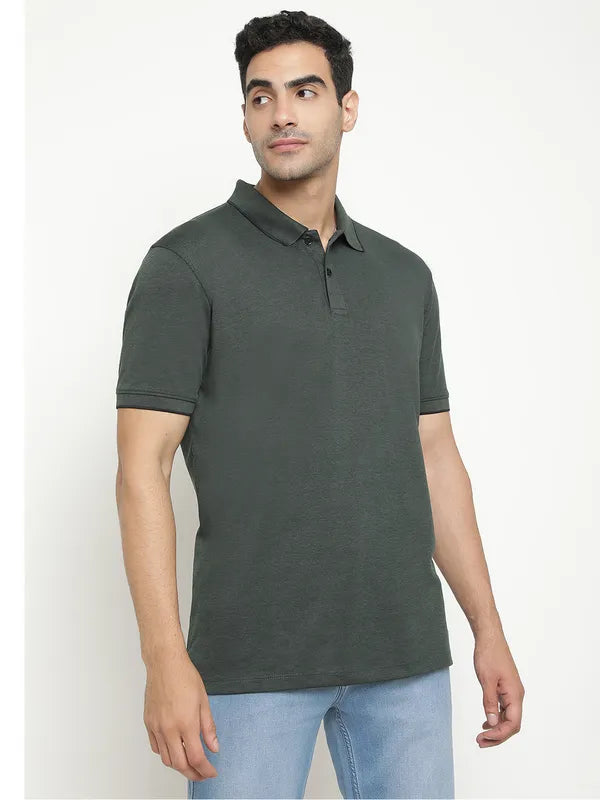 Octave Polo Collar Short Sleeves Cotton T-Shirt