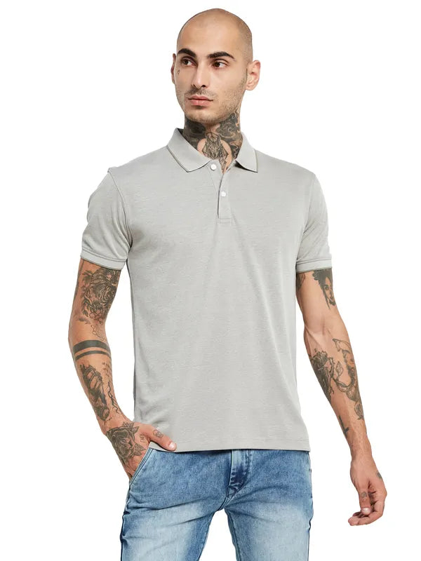 Octave Polo Collar Regular Sleeves Cotton Regular Fit Casaual T-Shirt