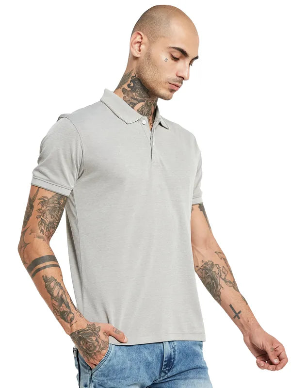Octave Polo Collar Regular Sleeves Cotton Regular Fit Casaual T-Shirt