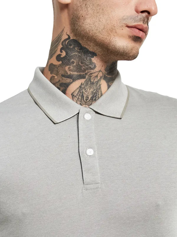 Octave Polo Collar Regular Sleeves Cotton Regular Fit Casaual T-Shirt