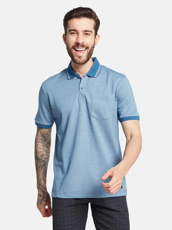 Octave Polo Collar Cotton Pockets T-Shirt