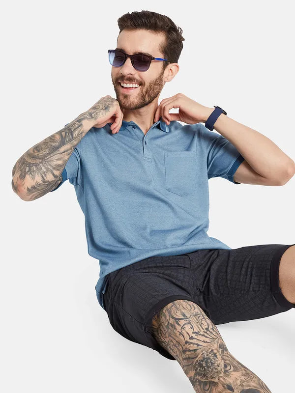 Octave Polo Collar Cotton Pockets T-Shirt