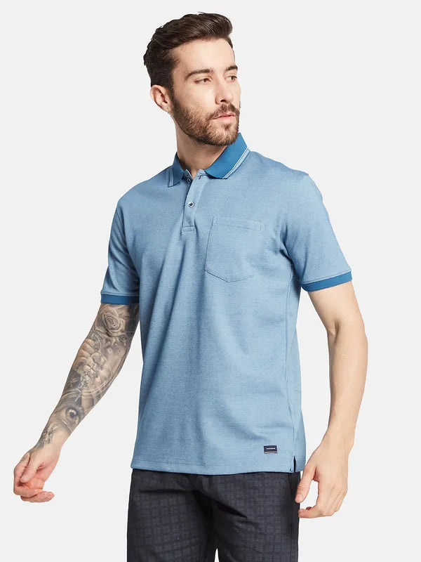 Octave Polo Collar Cotton Pockets T-Shirt