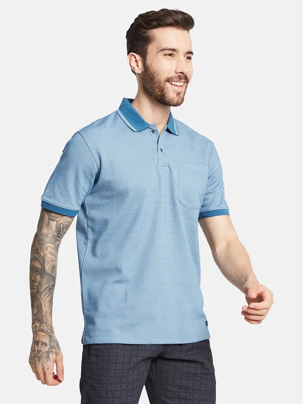 Octave Polo Collar Cotton Pockets T-Shirt