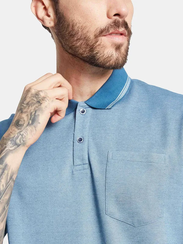 Octave Polo Collar Cotton Pockets T-Shirt
