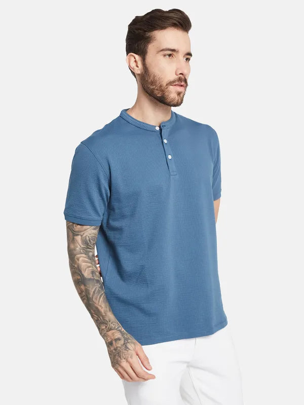 Octave Henley Neck Cotton T-Shirt
