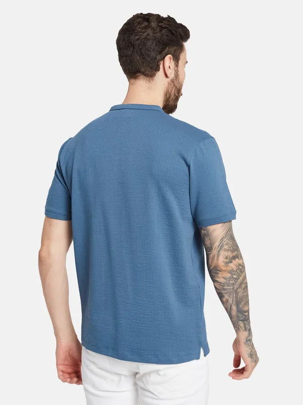 Octave Henley Neck Cotton T-Shirt