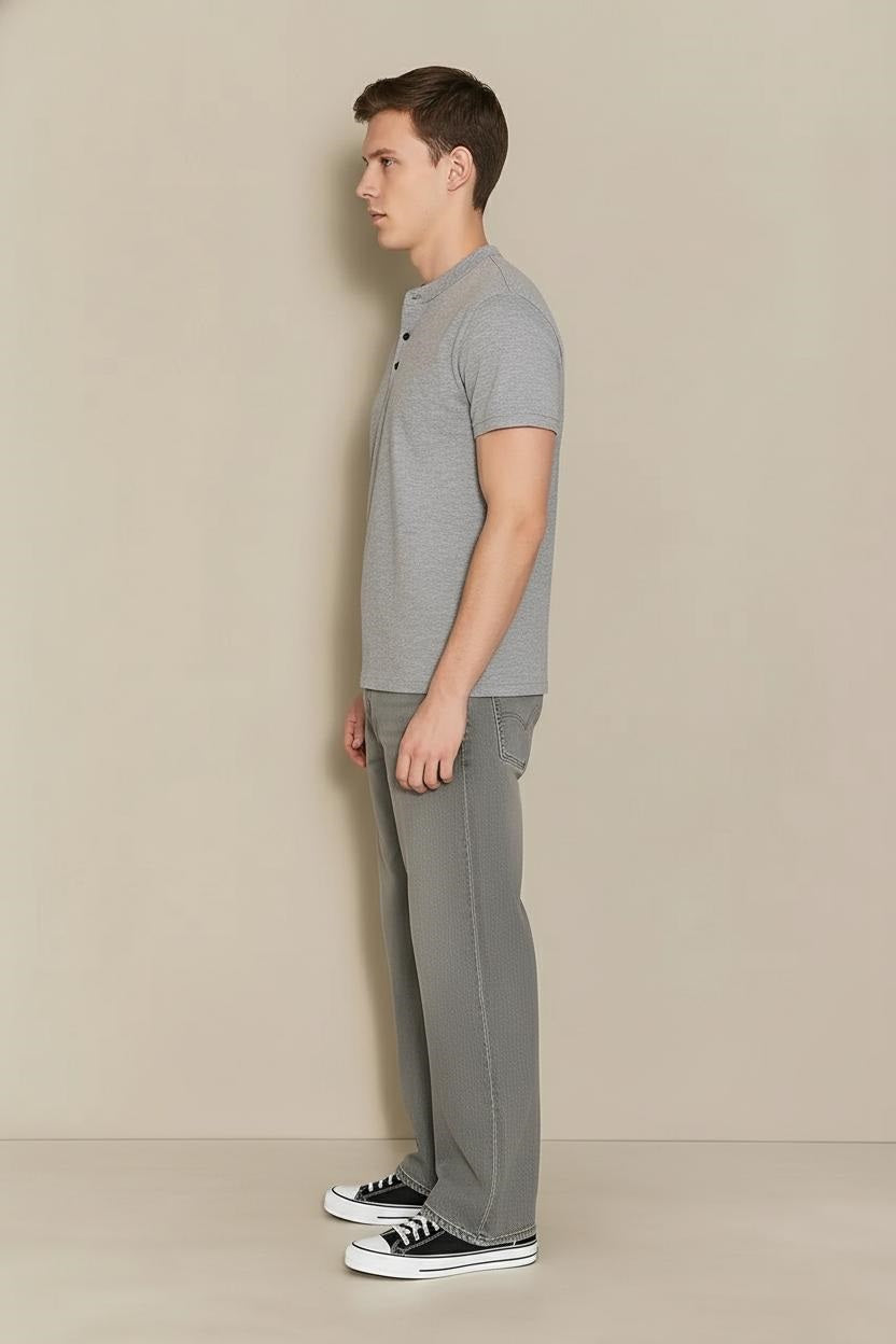 Men Solid High Neck T-shirt