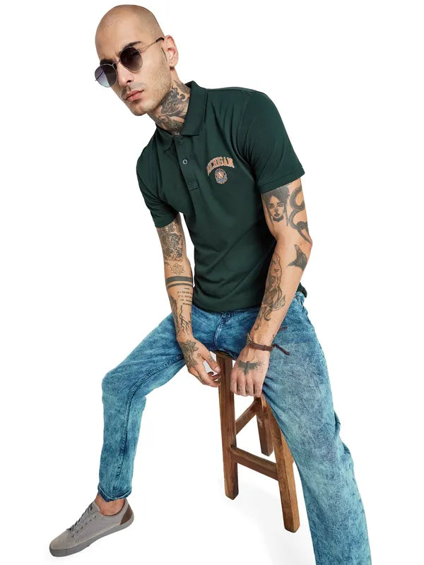 Octave Polo Collar Applique T-Shirt