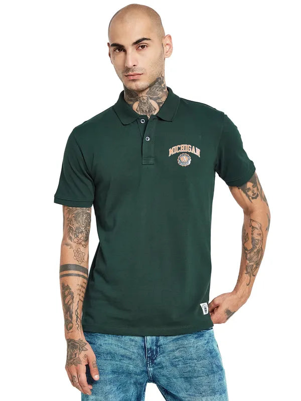 Octave Polo Collar Applique T-Shirt