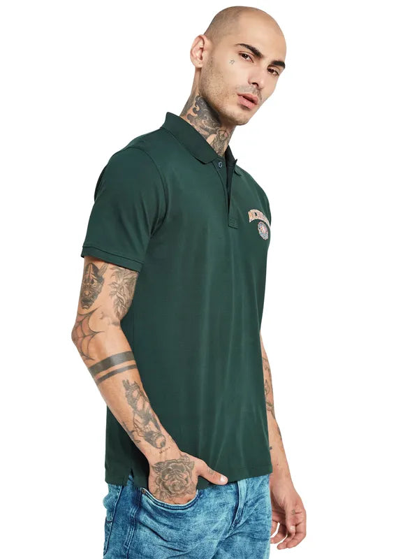 Octave Polo Collar Applique T-Shirt