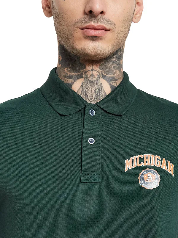 Octave Polo Collar Applique T-Shirt