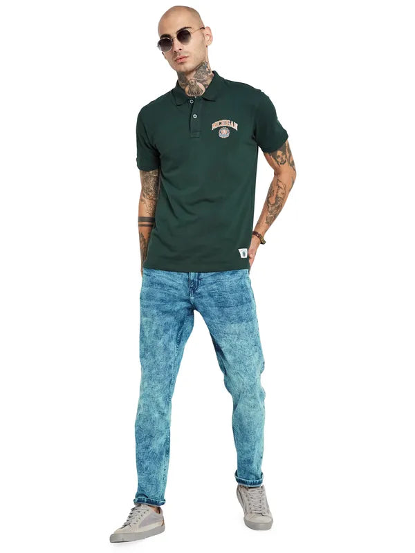 Octave Polo Collar Applique T-Shirt