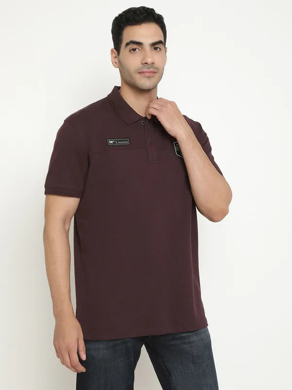 Octave Short Sleeves Polo Collar Cotton T-Shirt