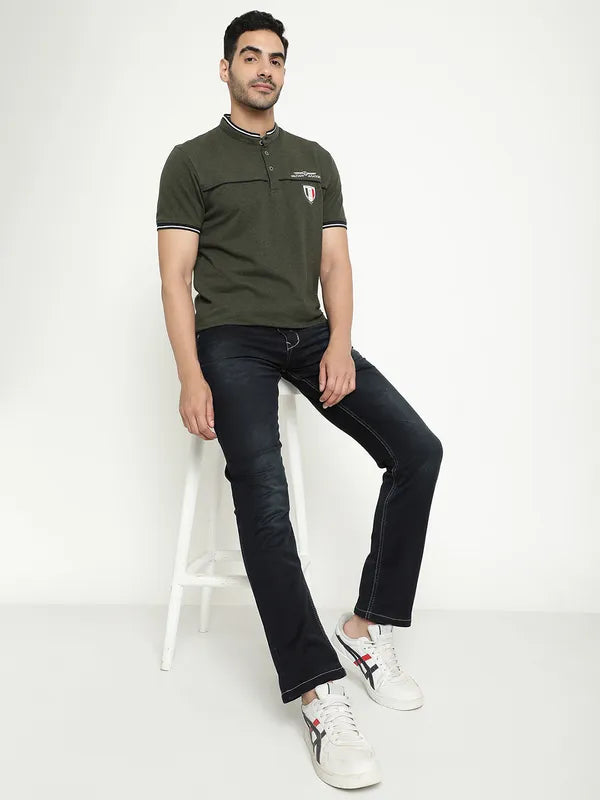 Octave Henley Neck Cotton T-Shirt